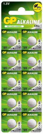 Батарейка щелочная GP 189 (LR54, 1.5V)