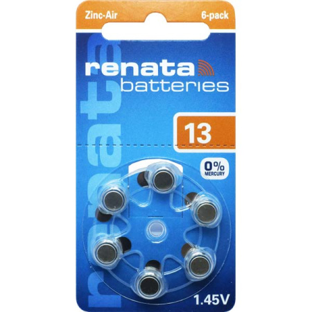Батарейка воздушно-цинковая Renata ZA13 (1.45V)