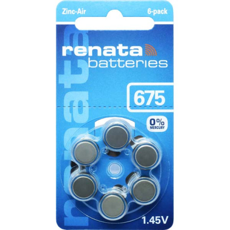 Батарейка воздушно-цинковая Renata ZA675 (1.45V)