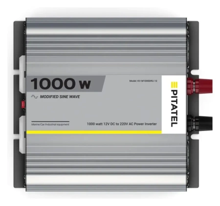 Преобразователь напряжения, инвертор Pitatel KV-M1000DRU.12 (12В/220В, модифицированный синус, 1000Вт)