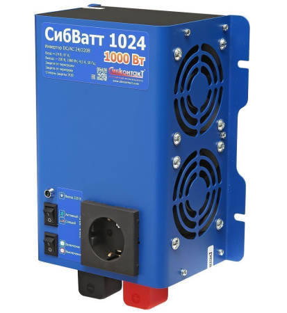 Преобразователь напряжения DC/AC, инвертор СибВатт 1024 24В/220В, 1000Вт