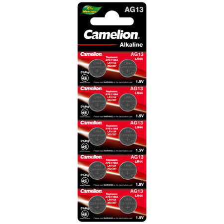 Батарейка щелочная Camelion AG13 (LR44, 1.5V)