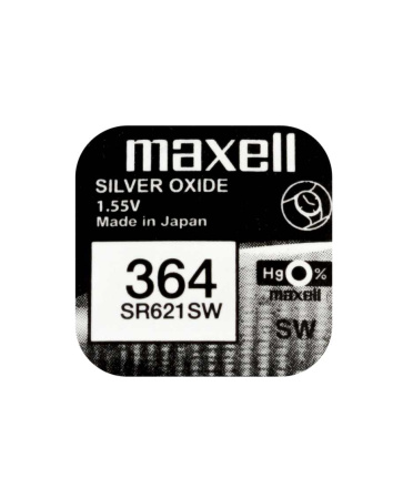 Батарейка серебряно-цинковая Maxell SR621SW (1.55V)