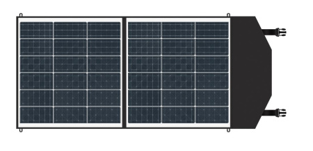 Складная солнечная панель TOP-SOLAR-100 на 100W с DC выходом 18V, Type-C PD 60W, 2 USB.