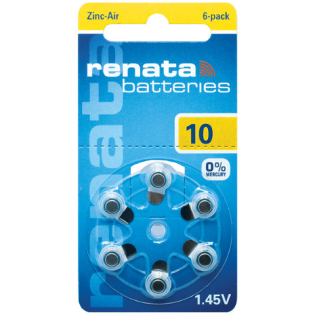 Батарейка воздушно-цинковая Renata ZA10 (1.45V)